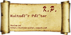 Kultsár Péter névjegykártya